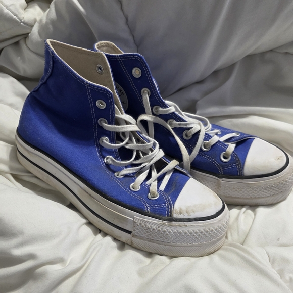 CONVERSE - Hightop Platform Converse blue - Picture 2 of 7